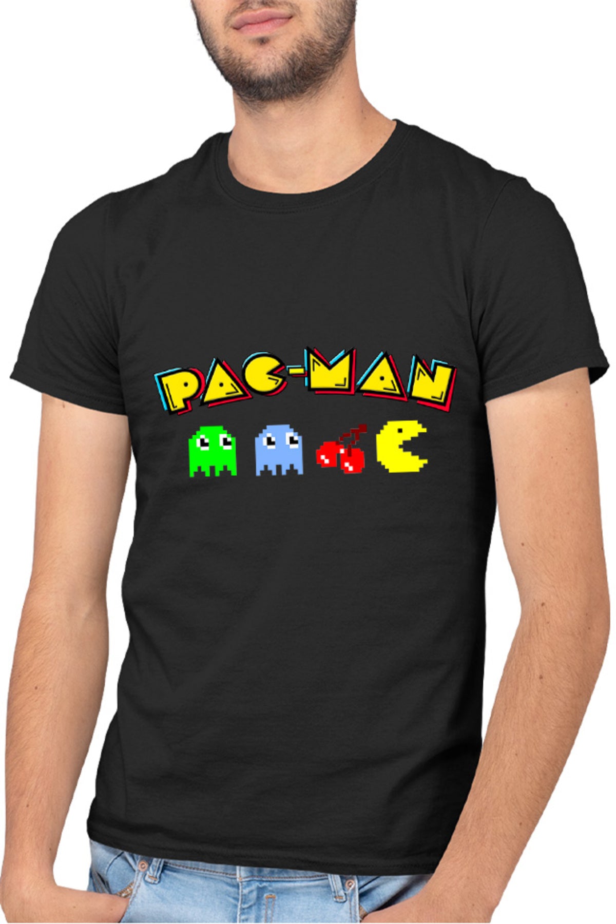 Tricou barbati Pac Man Arena Game Pixels Vintage