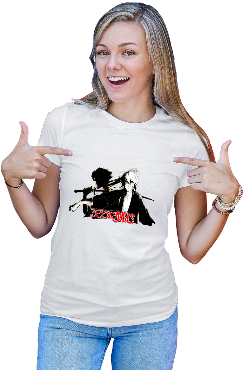 Tricou dama Rurouni Kenshin Anime Cute Mugen Contrast