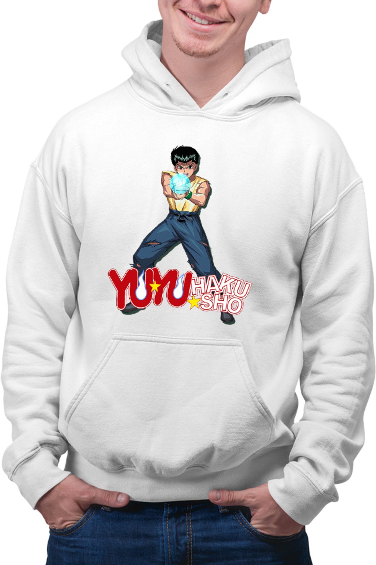Hanorac barbati Yu Yu Hakusho Yusuke Urameshi Super Power Paranormal Anime
