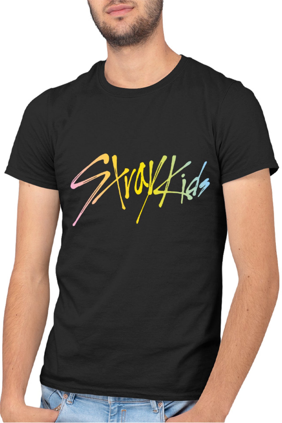 Tricou barbati Stray Kids Logo K-Pop Korea Sing Idol Group