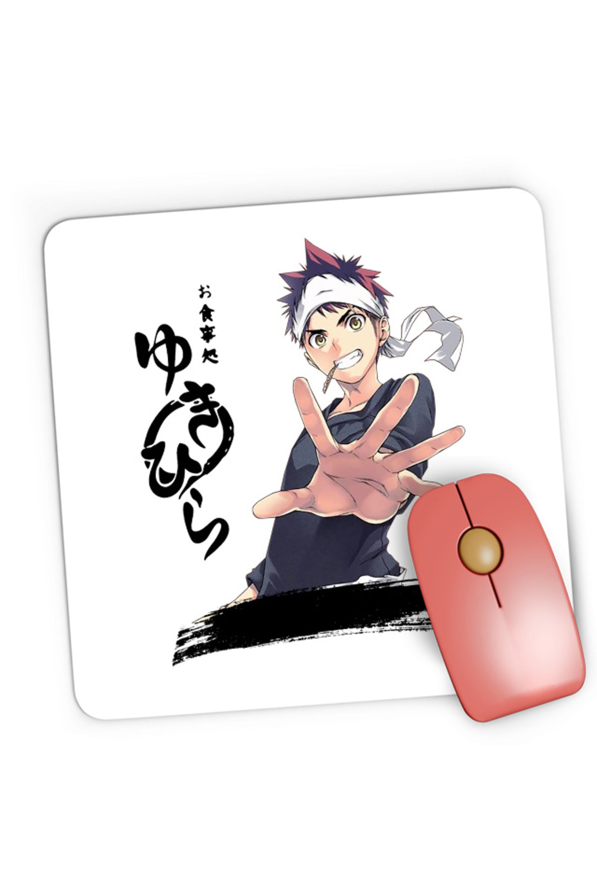 Mousepad Gaming Food Wars Soma Hiragana Signature Horror, 21x19 cm