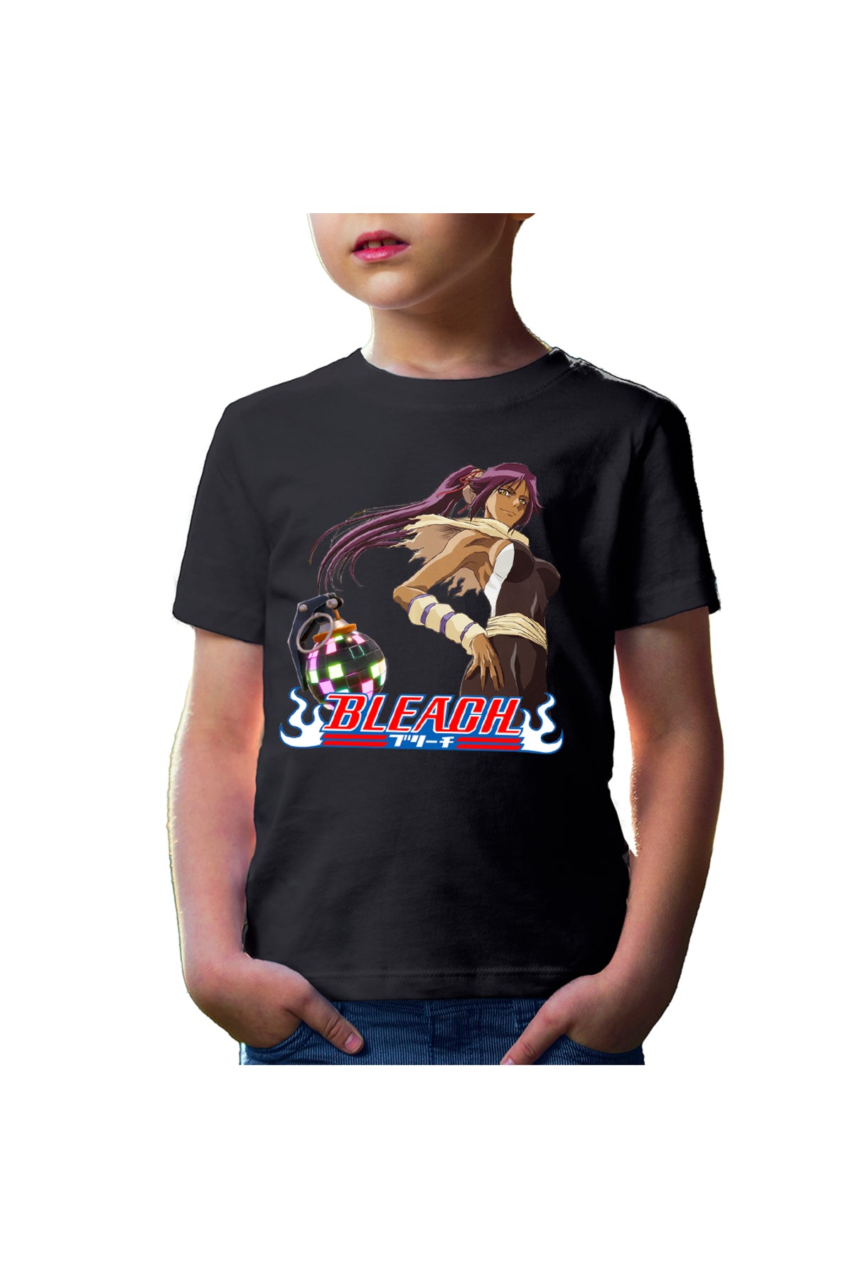 Tricou copii Bleach Yoruichi Shihouin Fortnite Magenta Bomb