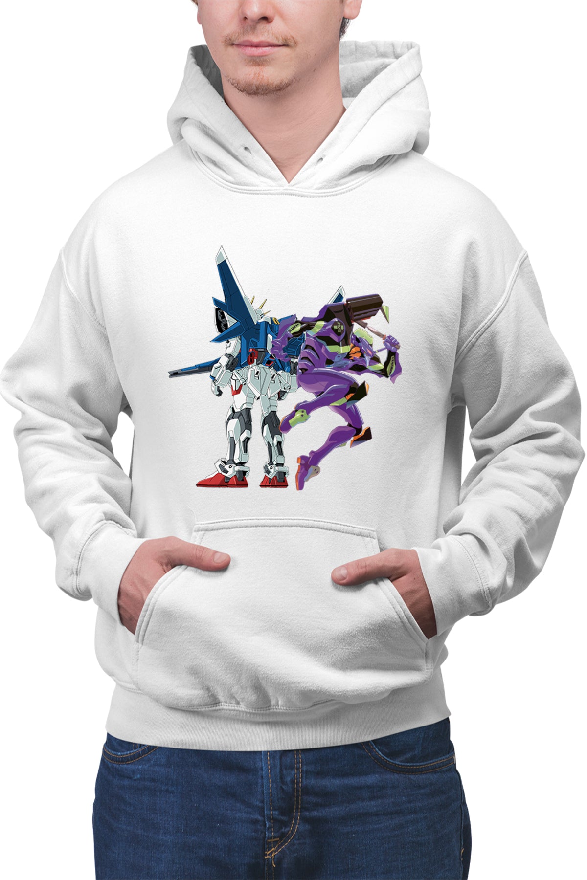 Hanorac barbati dam Robot Blue Eva Flying