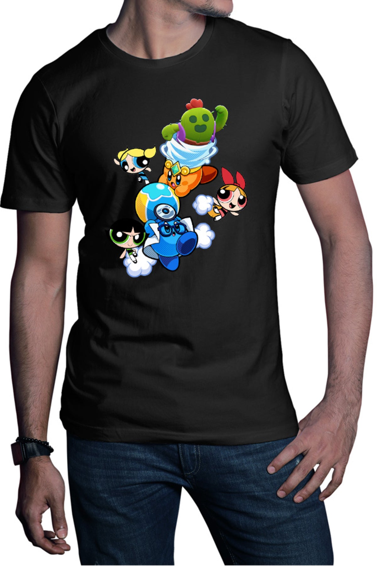 Tricou barbati Brawl Stars Happy Tank Powerpuff Girls Pokemon Weather
