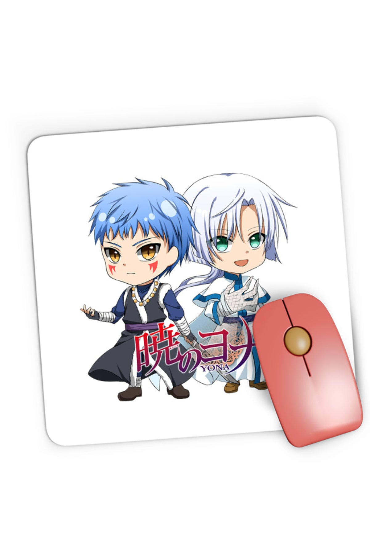 Mousepad Gaming Yona of the Dawn Shin-ah Ki-ja Chibi Small Sword Samurai, 21x19 cm