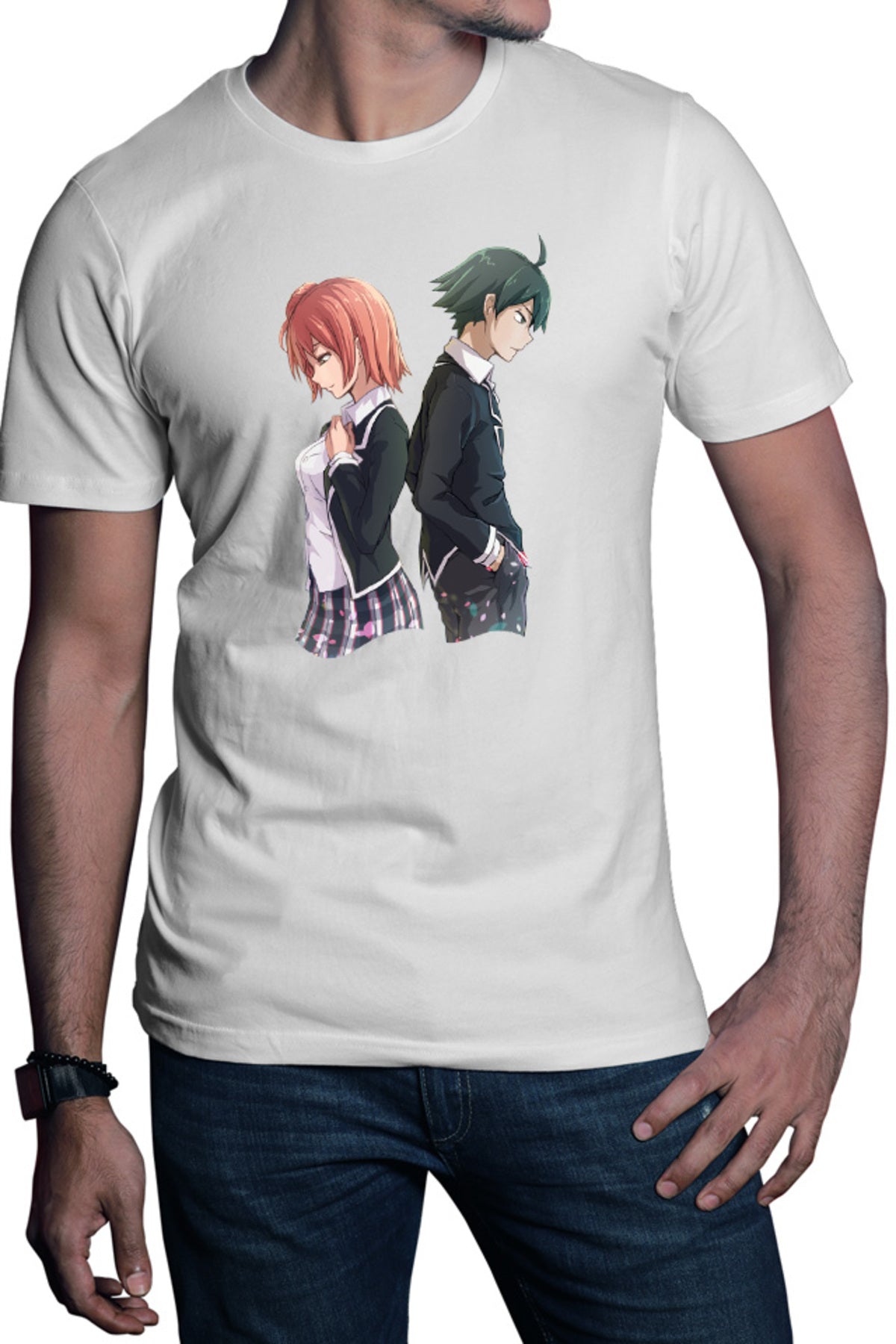 Tricou barbati OreGairu Hikigaya Yuigahama Yui Schoolmates Friends