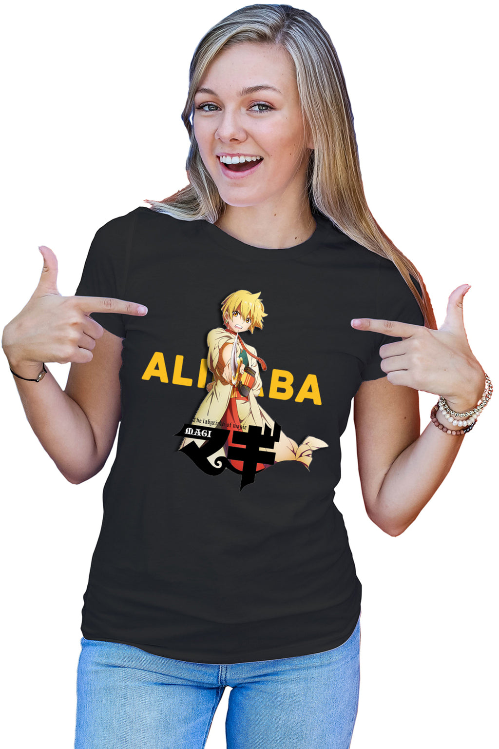 Tricou dama Magi The Labyrinth of Magic Alibaba Fight Pose