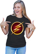 Tricou dama The Flash Logo Superhero Comics Fast Go