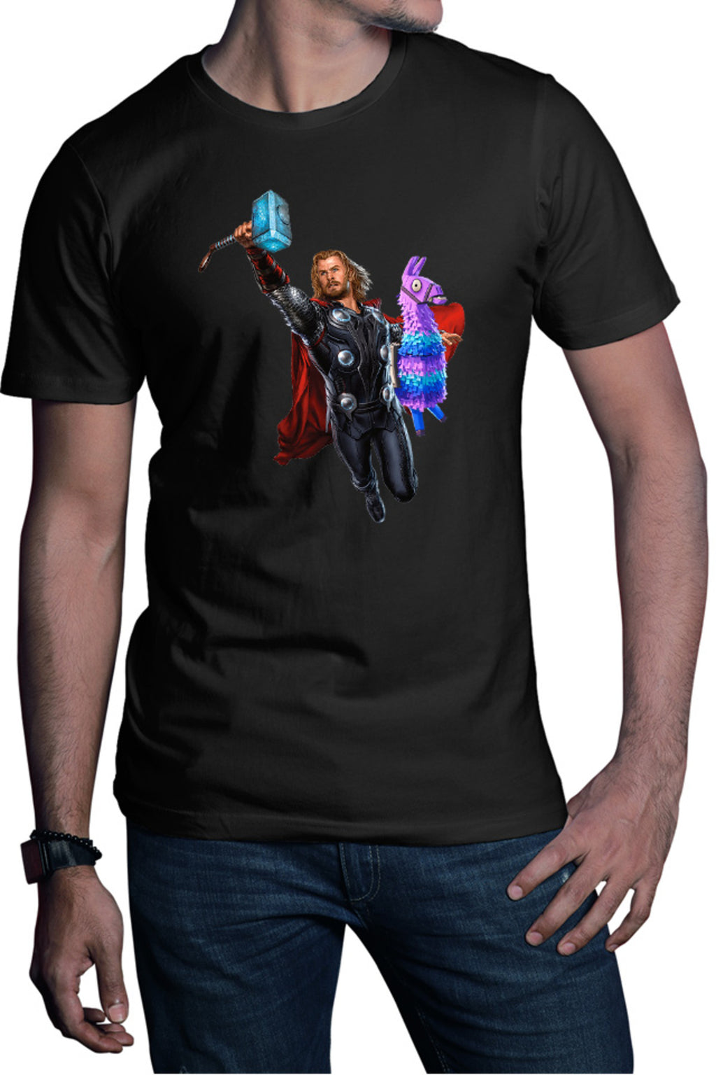 Tricou barbati Thor Fortnite Goat Colorful Jump Pet Beloved Favorite Animal