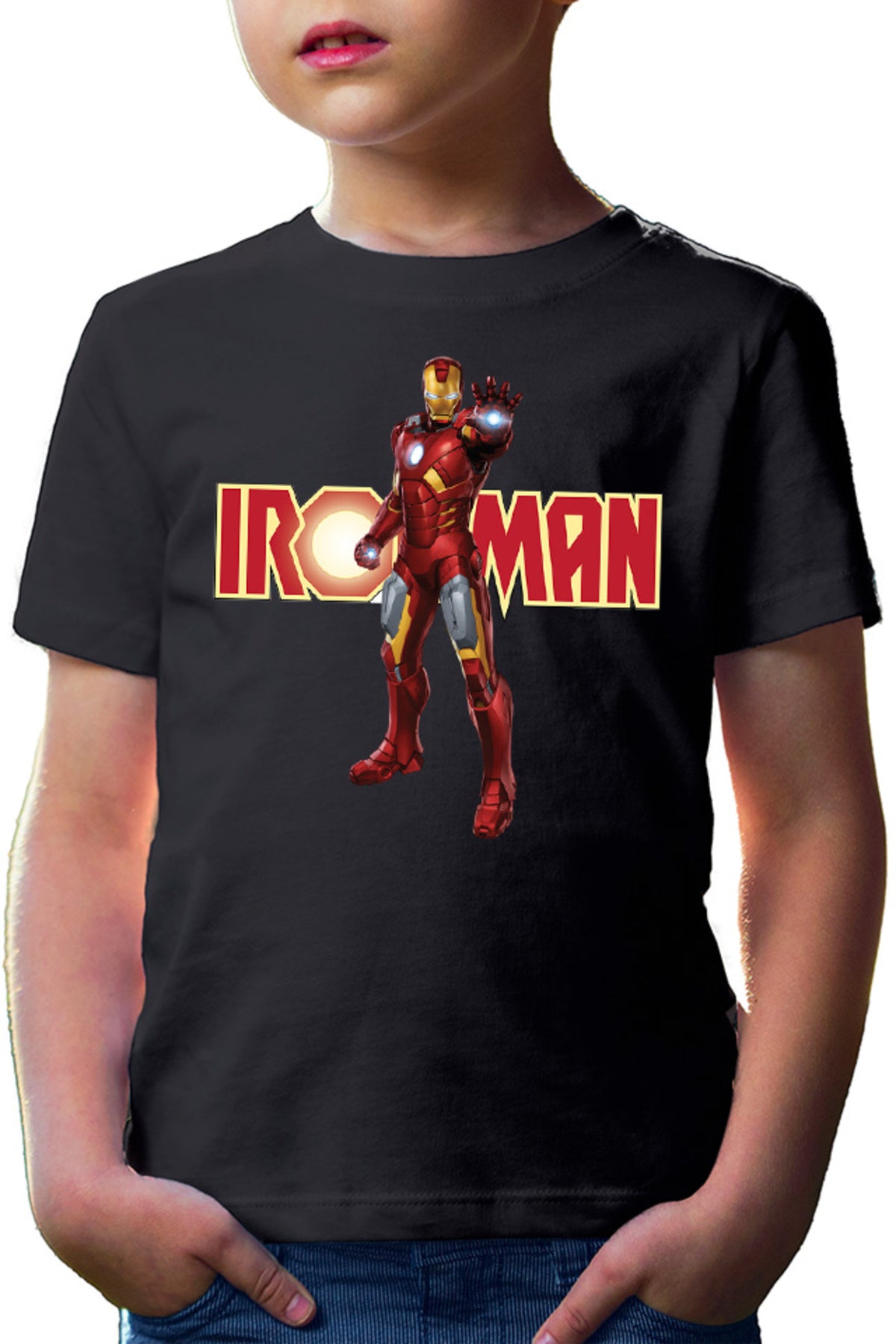 Tricou copii Ironman Logo Suit Accident American Comic Books