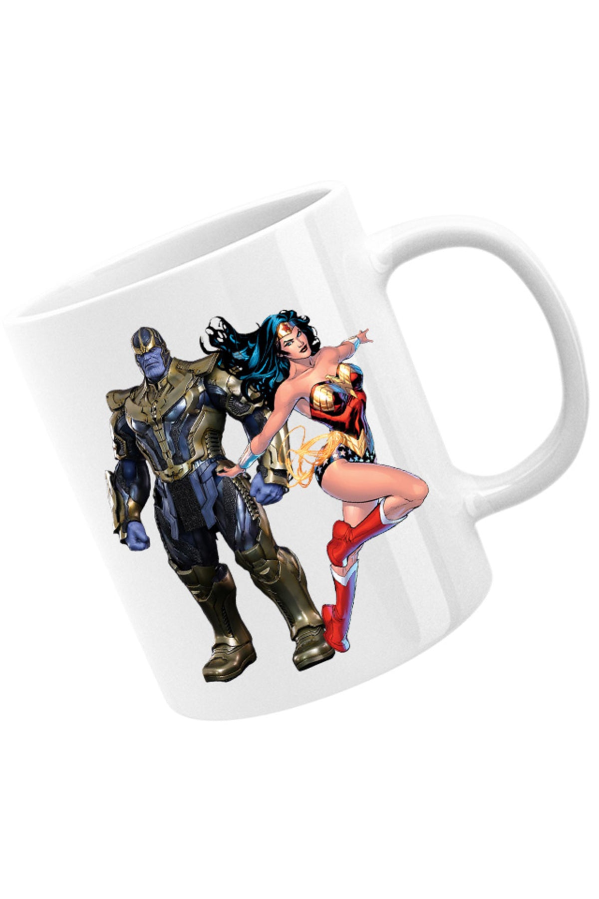 Cana Thanos Wonder Woman Hero Villian Star, alba, 330 ml