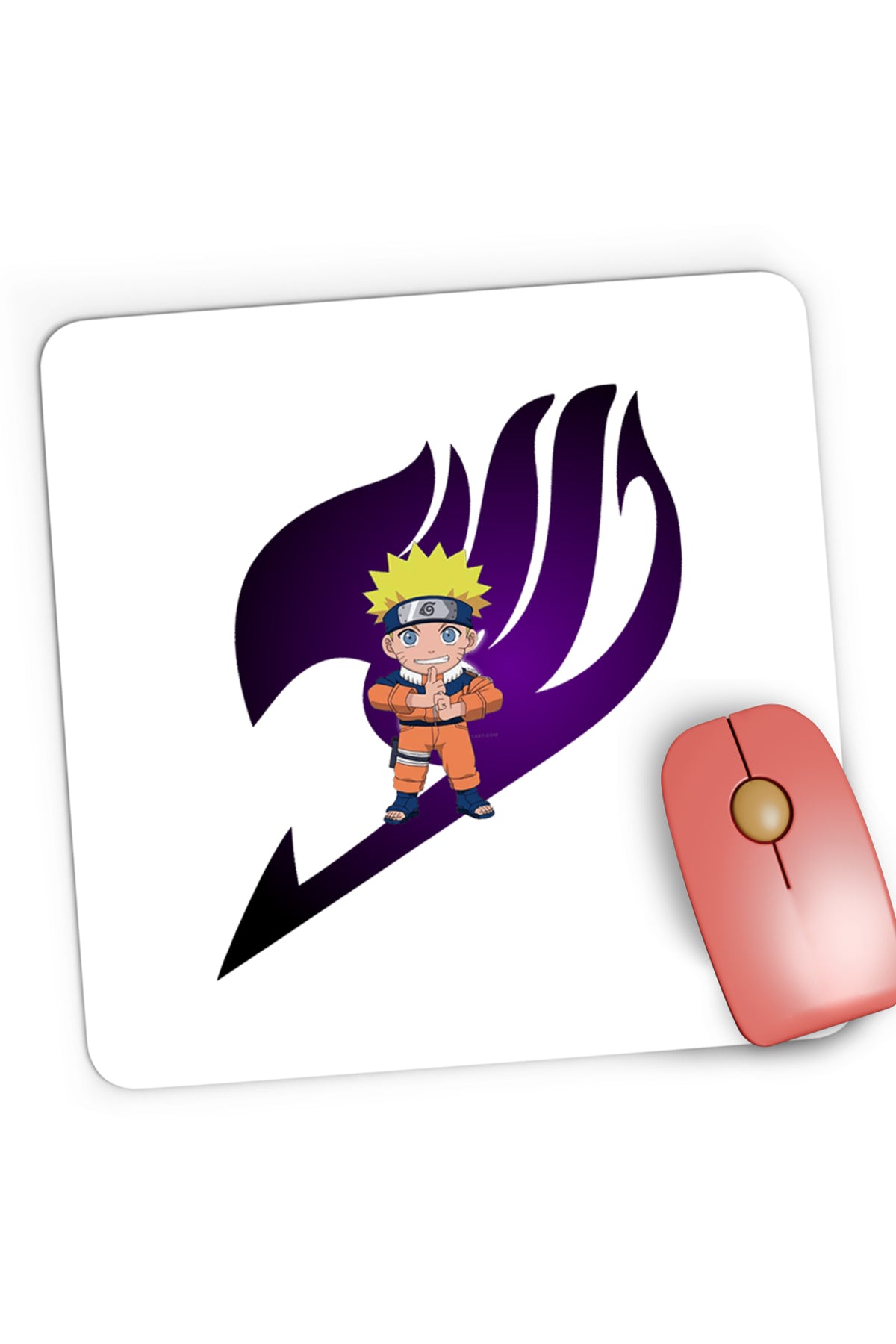 Mousepad Gaming Fairy Tail Logo Emblem Naruto Chibi, 21x19 cm