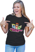 Tricou dama The Powerpuff Girls Logo Trio Adventure Funny