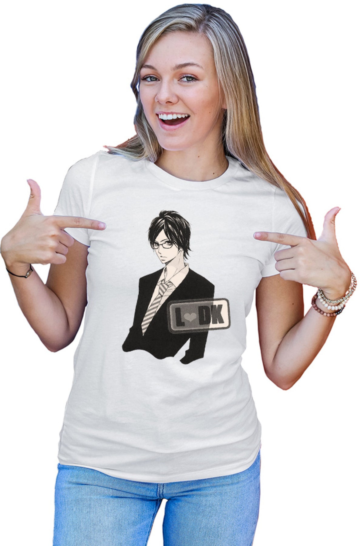 Tricou dama LDK Shuusei Glasses Elegant Romance Anime