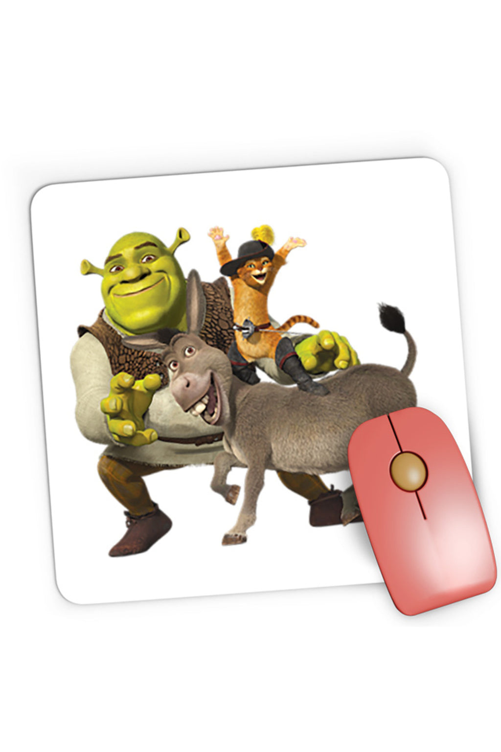 Mousepad Gaming Shrek Donkey Puss In The Boots Story, 21x19 cm