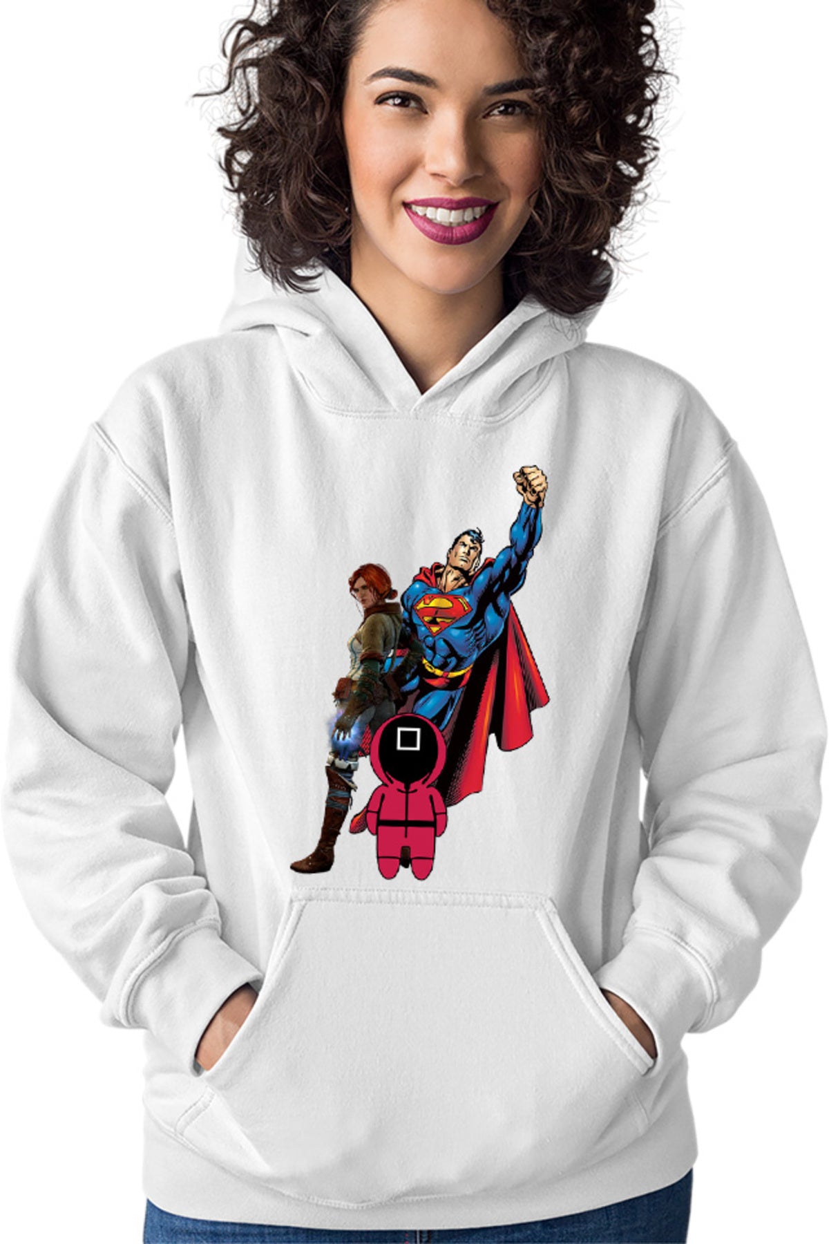 Hanorac dama Squid Game Superman Witcher Triss Superpowers
