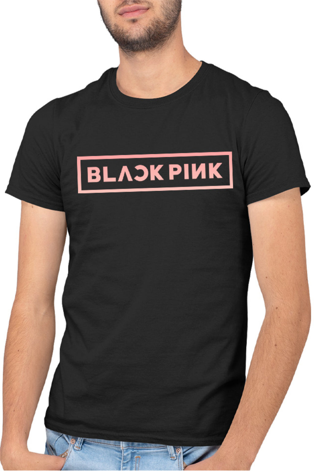 Tricou barbati Blackpink In Your Area Logo Motto K-Pop