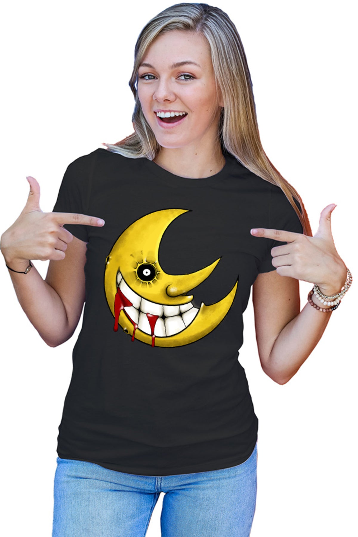 Tricou dama Soul Eater Moon Smile Blood Horror