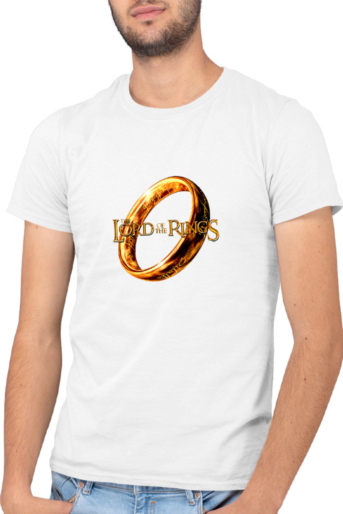 Tricou barbati Lord of the Rings Logo Action Legend Hobbit Elf