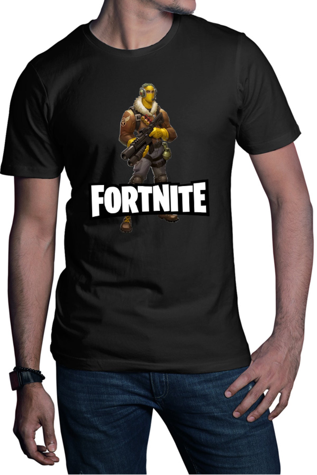 Tricou barbati Fortnite Mask Male Arena Zone Gameplay Pro