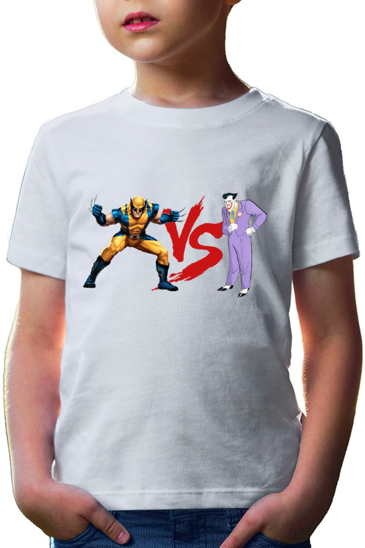 Tricou copii Wolverine VS Joker Costume Cartoon