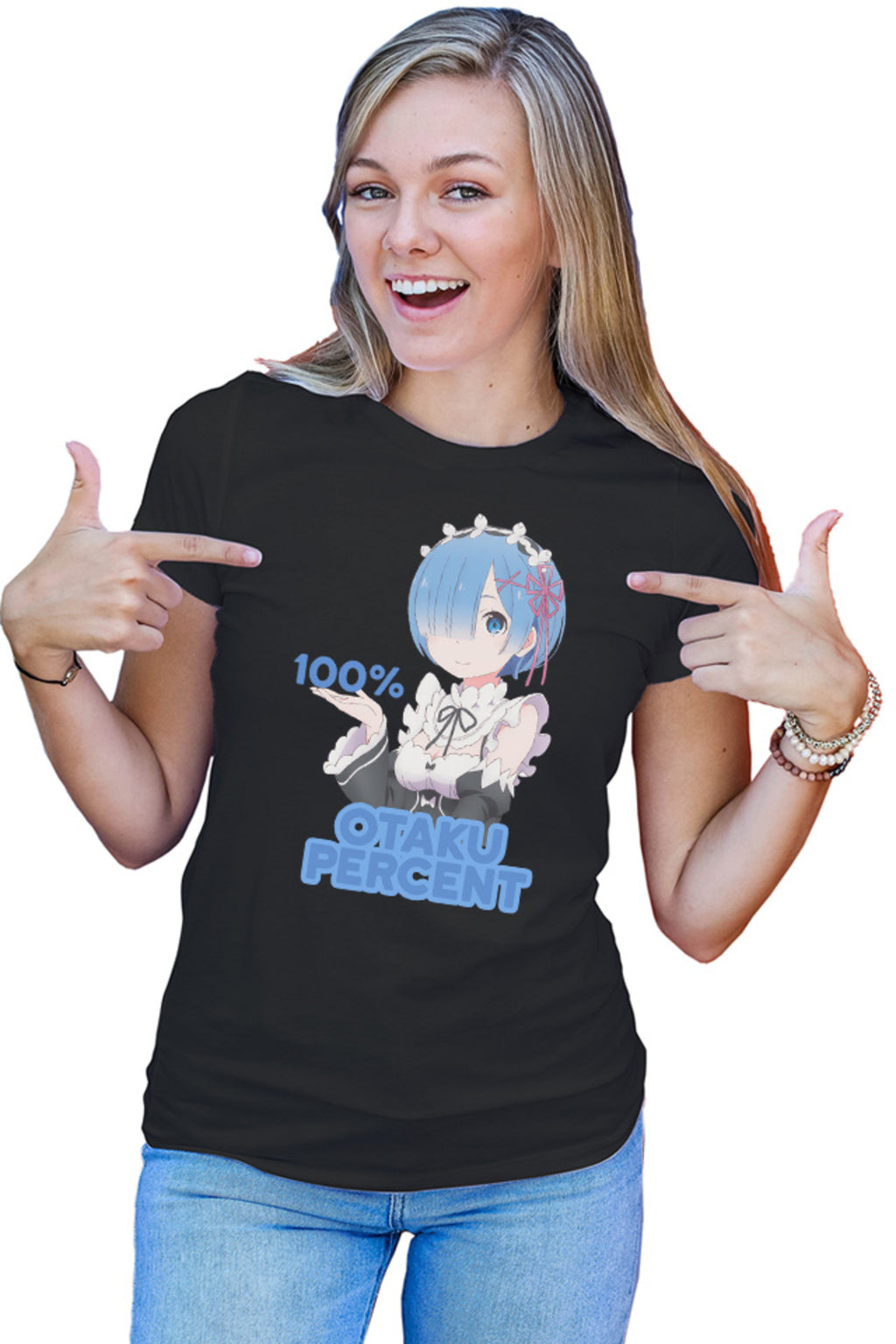 Tricou dama Re Zero REM Otaku Percentage Maiden Kawaii Technics