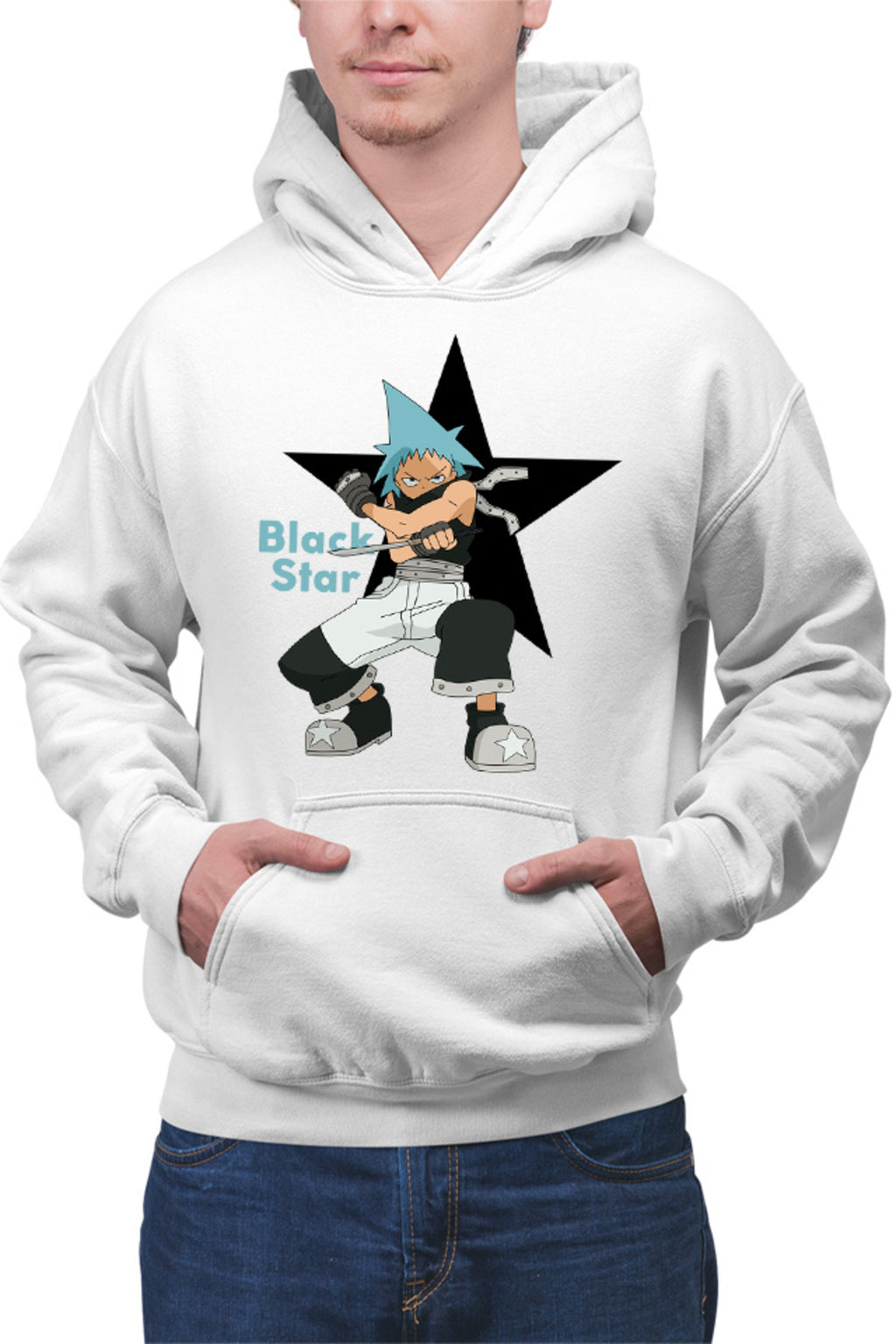 Hanorac barbati Soul Eater Black Star Otaku Fight Pose Spirit Trap