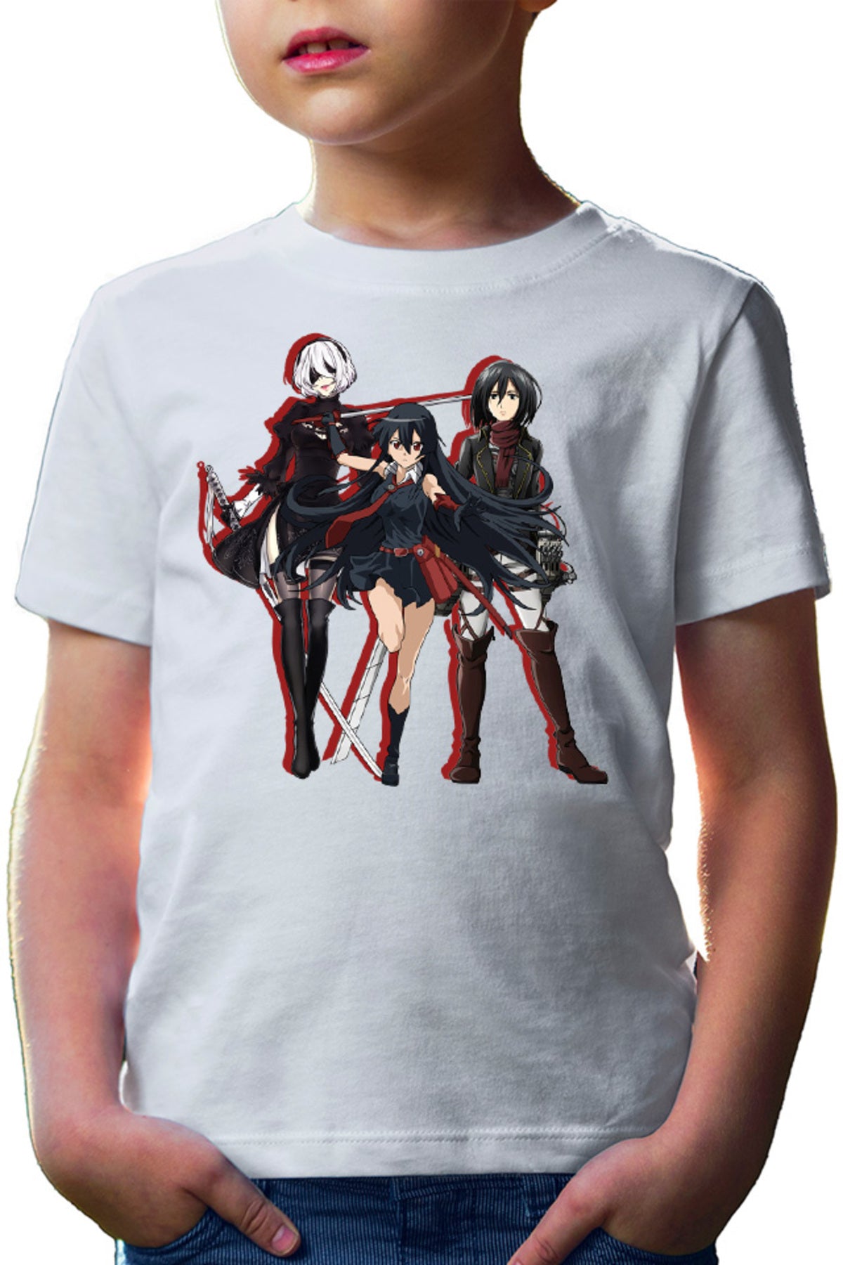 Tricou copii Akame ga Kill Nier Automata Mikasa Attack on Titan Sword Users