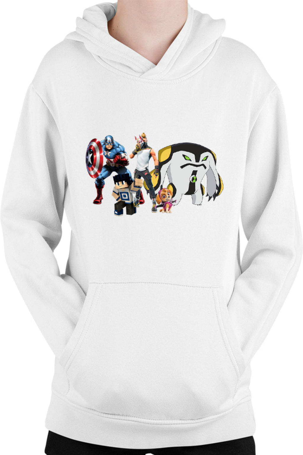 Hanorac copii Captain America Fortnite Fox Skin Minecraft Steve Paw Patrol