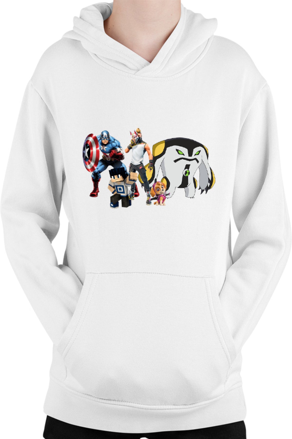 Hanorac copii Captain America Fortnite Fox Skin Minecraft Steve Paw Patrol