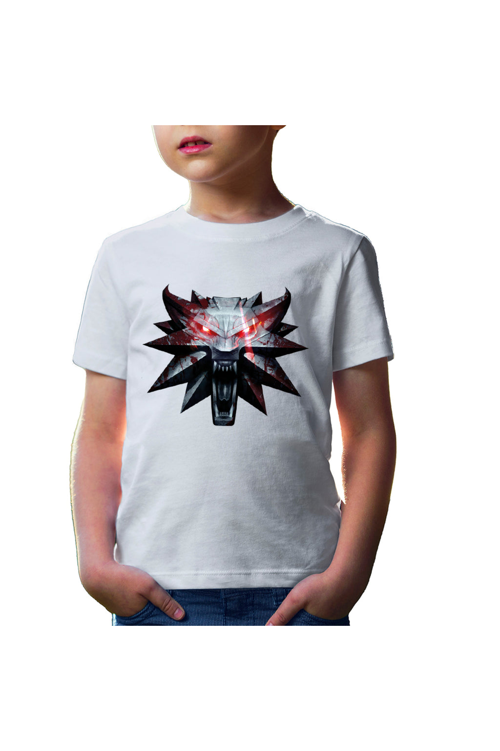 Tricou copii The Witcher Hunter Video Card Game Wolf Shadow