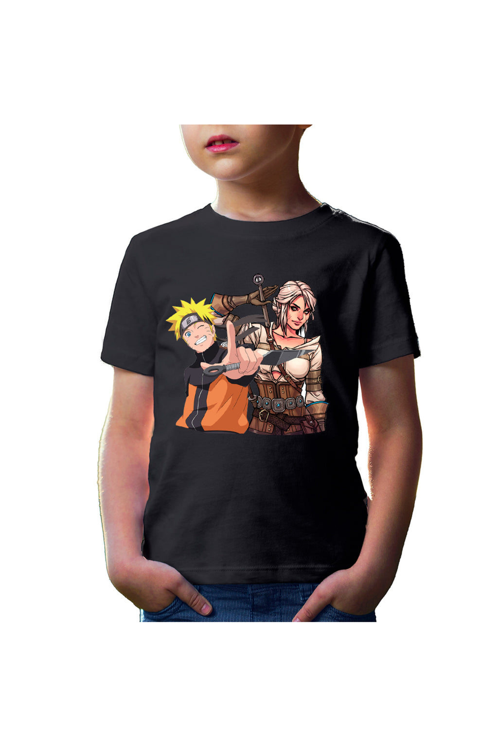 Tricou copii The Witcher Ciri Naruto Shippuden Anime Desene