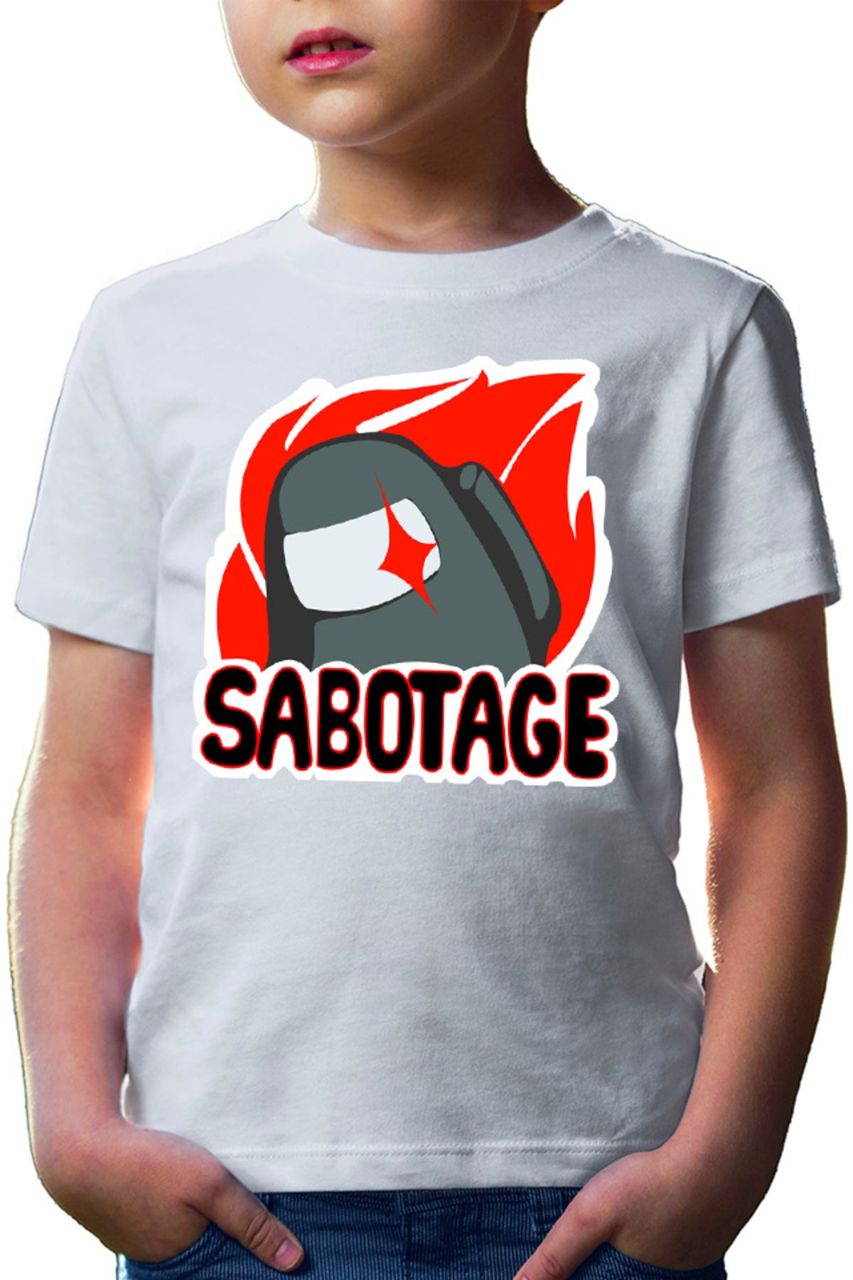 Tricou copii Among Us Sabotage Crew Space Station Task Vent