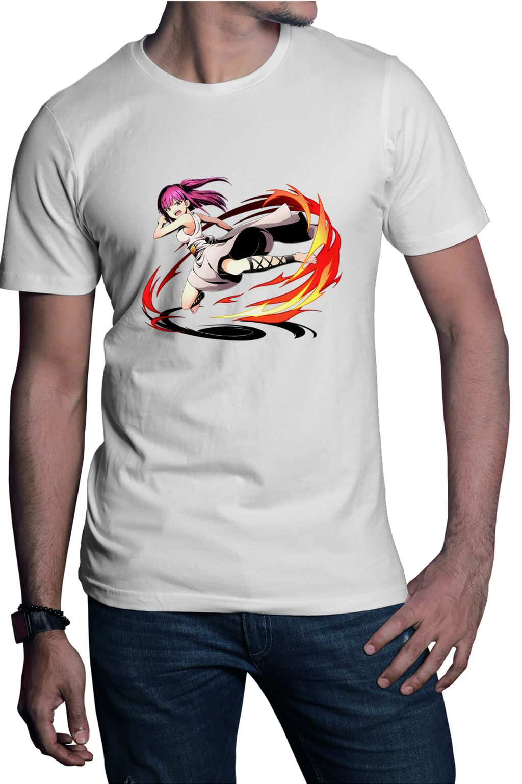Tricou barbati Magi The Labyrinth of Magic Morgiana Fight Leg Fire