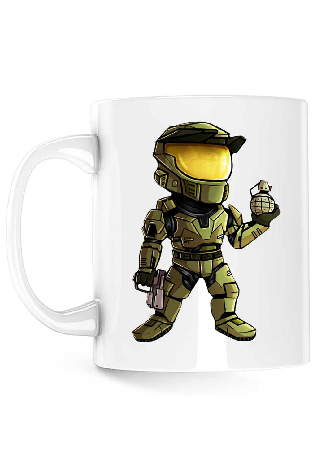Cana Halo Grenade Combat Soldat Video Game, alba, 330 ml