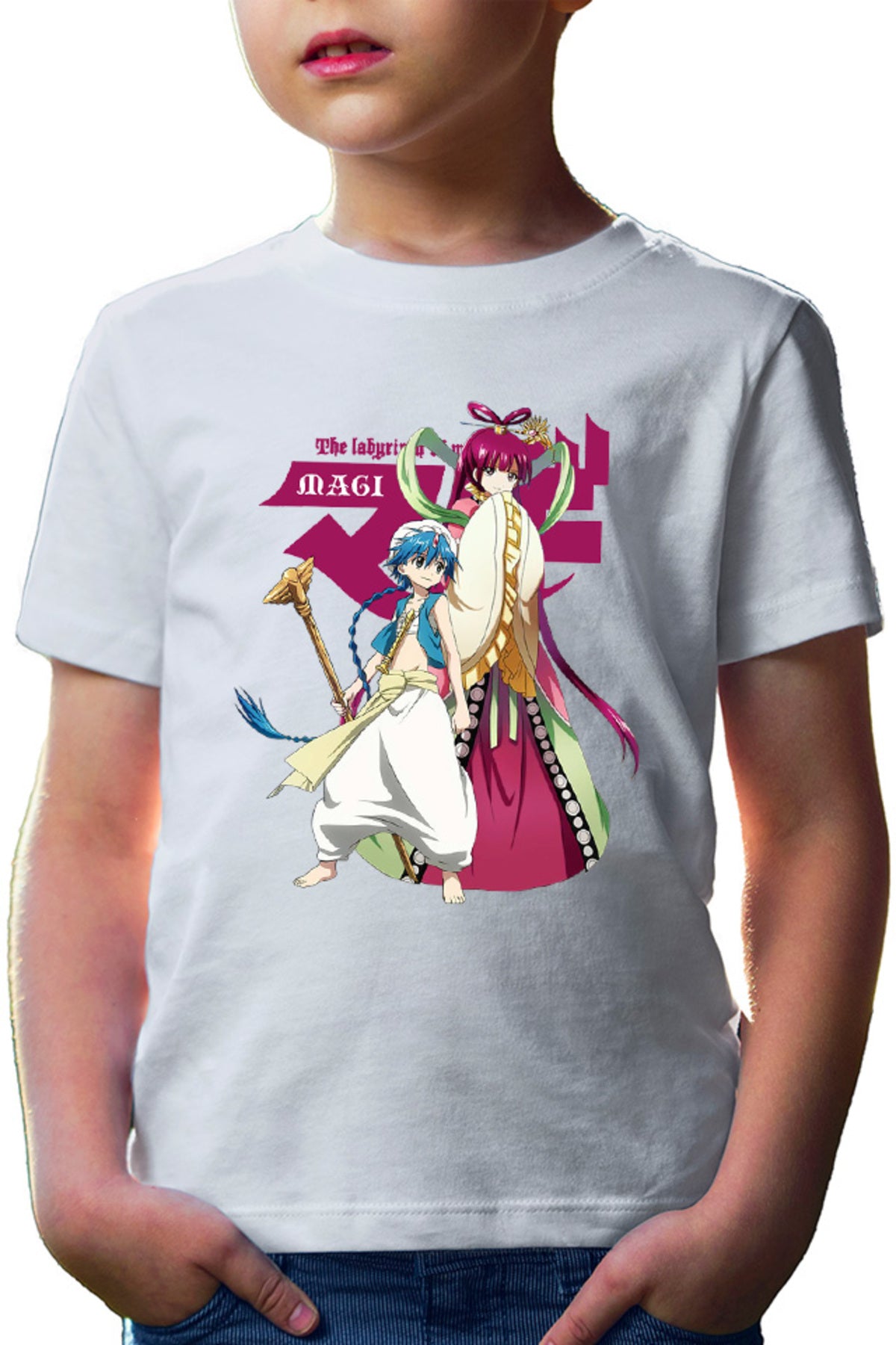 Tricou copii Magi The Labyrinth of Magic Kougyoku Queen Alladin Meeting