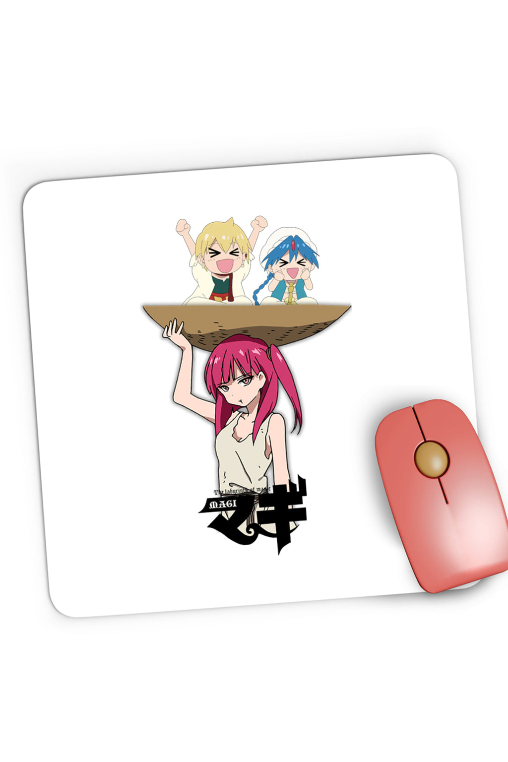 Mousepad Gaming Magi The Labyrinth of Magic Morgiana Baby Alibaba Alladin, 21x19 cm