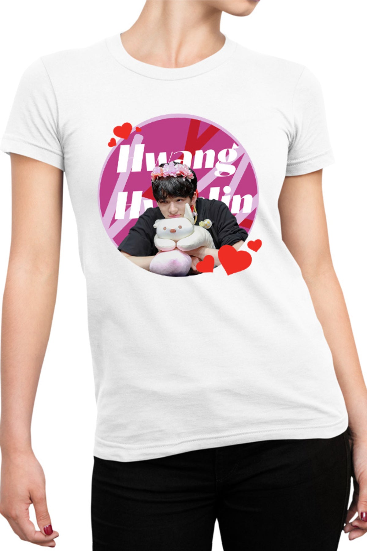 Tricou dama Stray Kids Monogram Sketch Album Logo Hwang