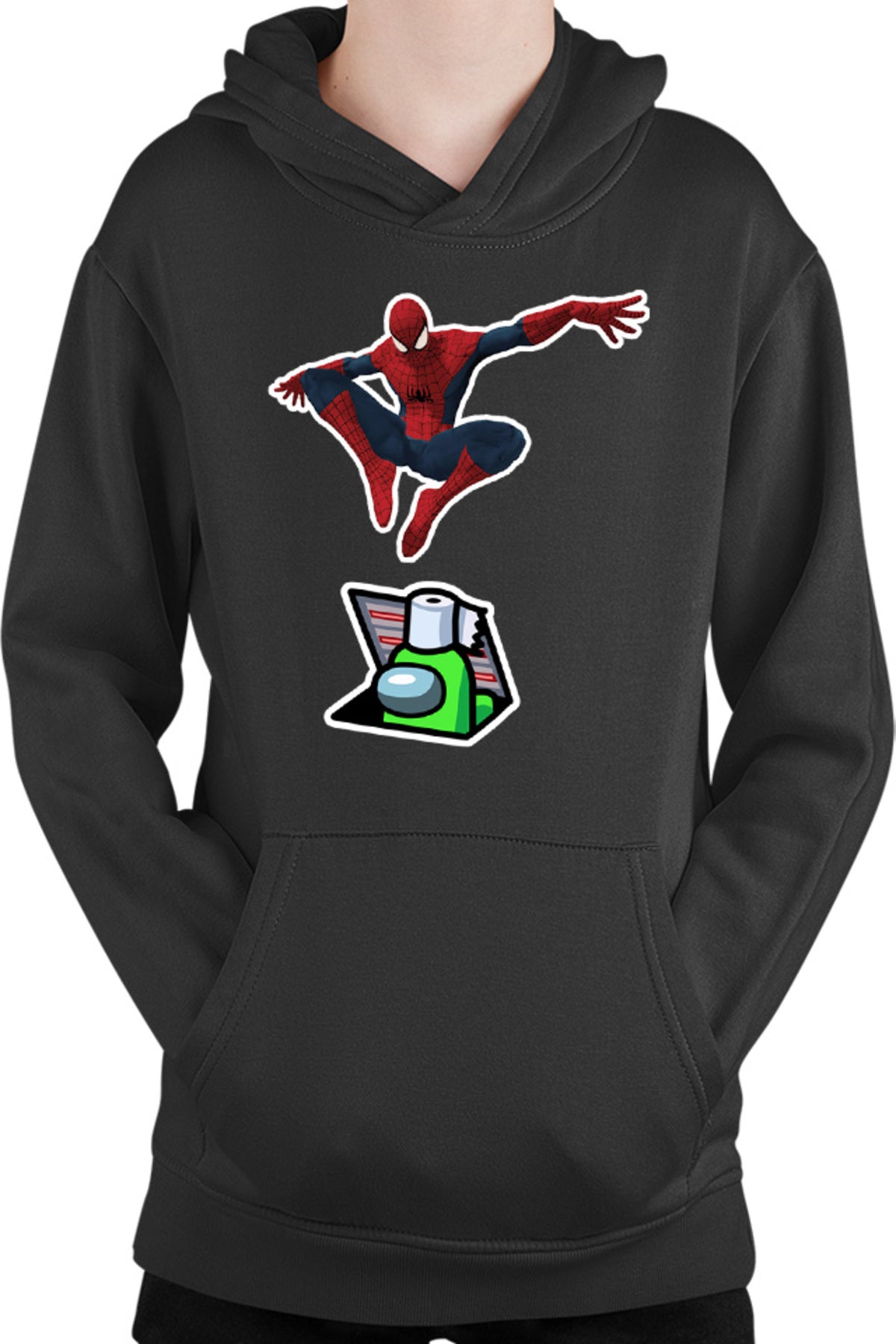 Hanorac copii Spiderman Us Suspicious Vent Paper Jump Surprise