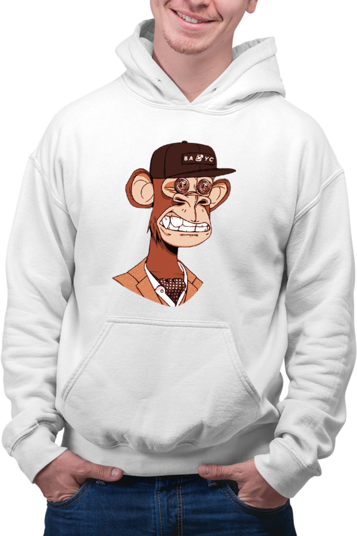 Hanorac barbati NFT Monkey Modern Financial Global Economy