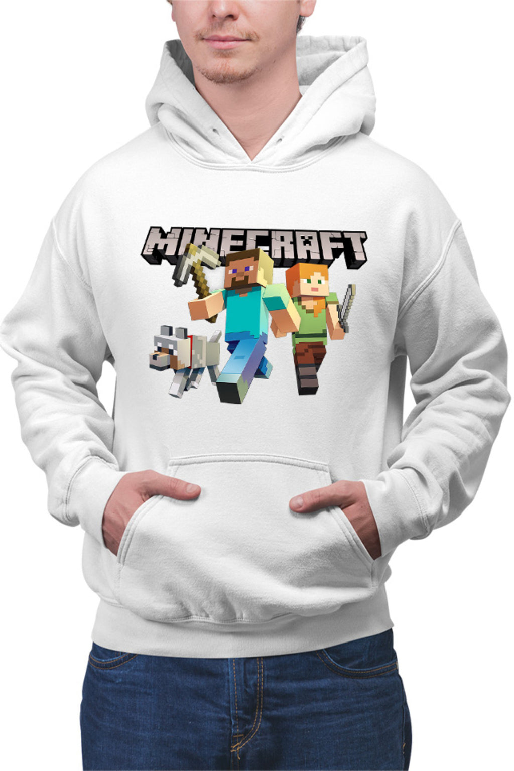 Hanorac barbati Minecraft Go Mining Gold Power Red Stone Farm