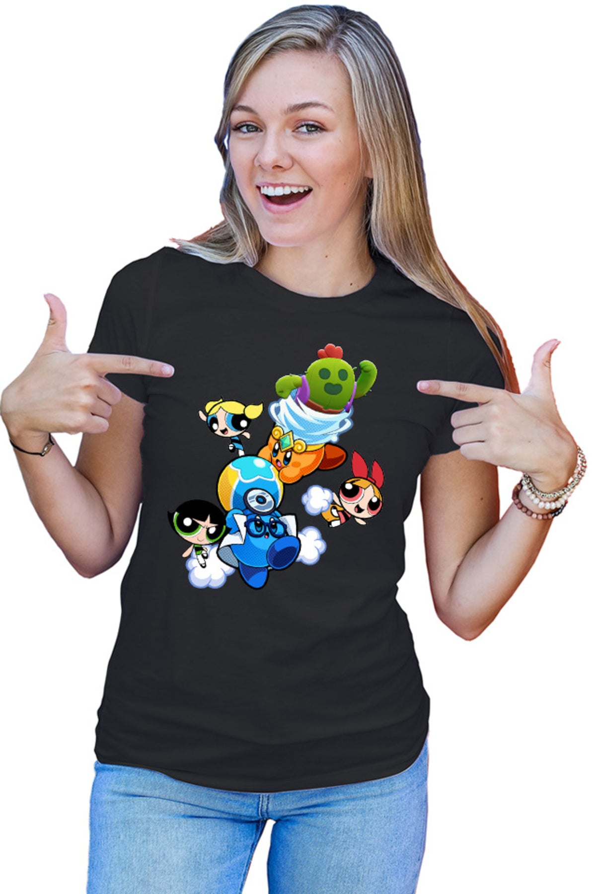 Tricou dama Brawl Stars Happy Tank Powerpuff Girls Pokemon Weather