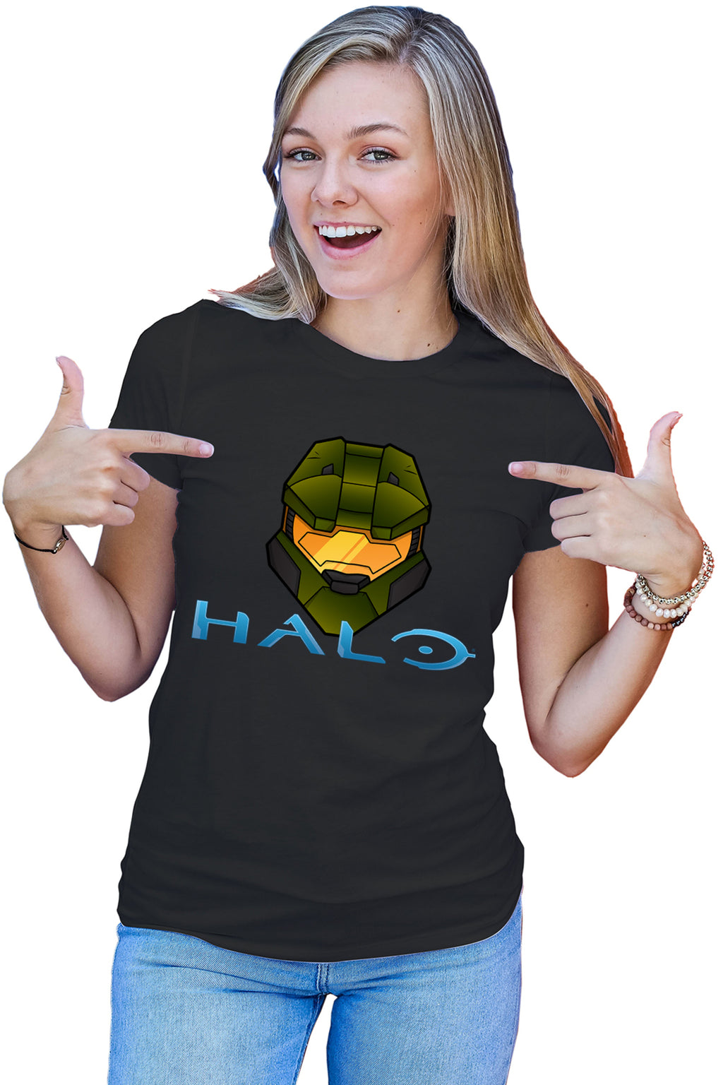 Tricou dama Halo Combat mode Evolved Zone Logo