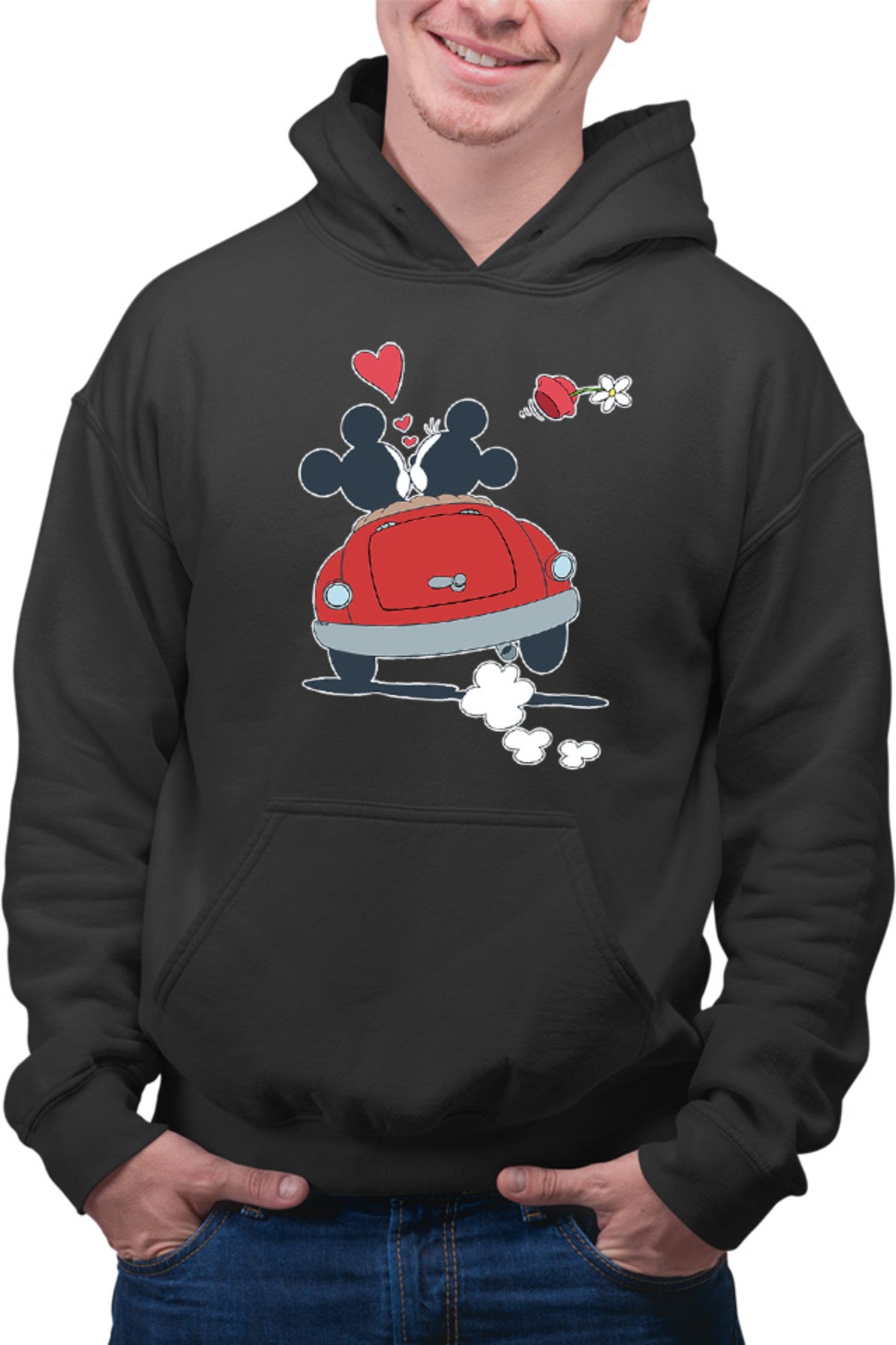 Hanorac barbati Mickey Mouse Lovers Minnie Flower