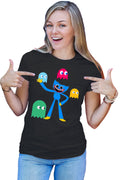 Tricou dama Huggy Wuggy Pac Man Ghost NPC Horror Game