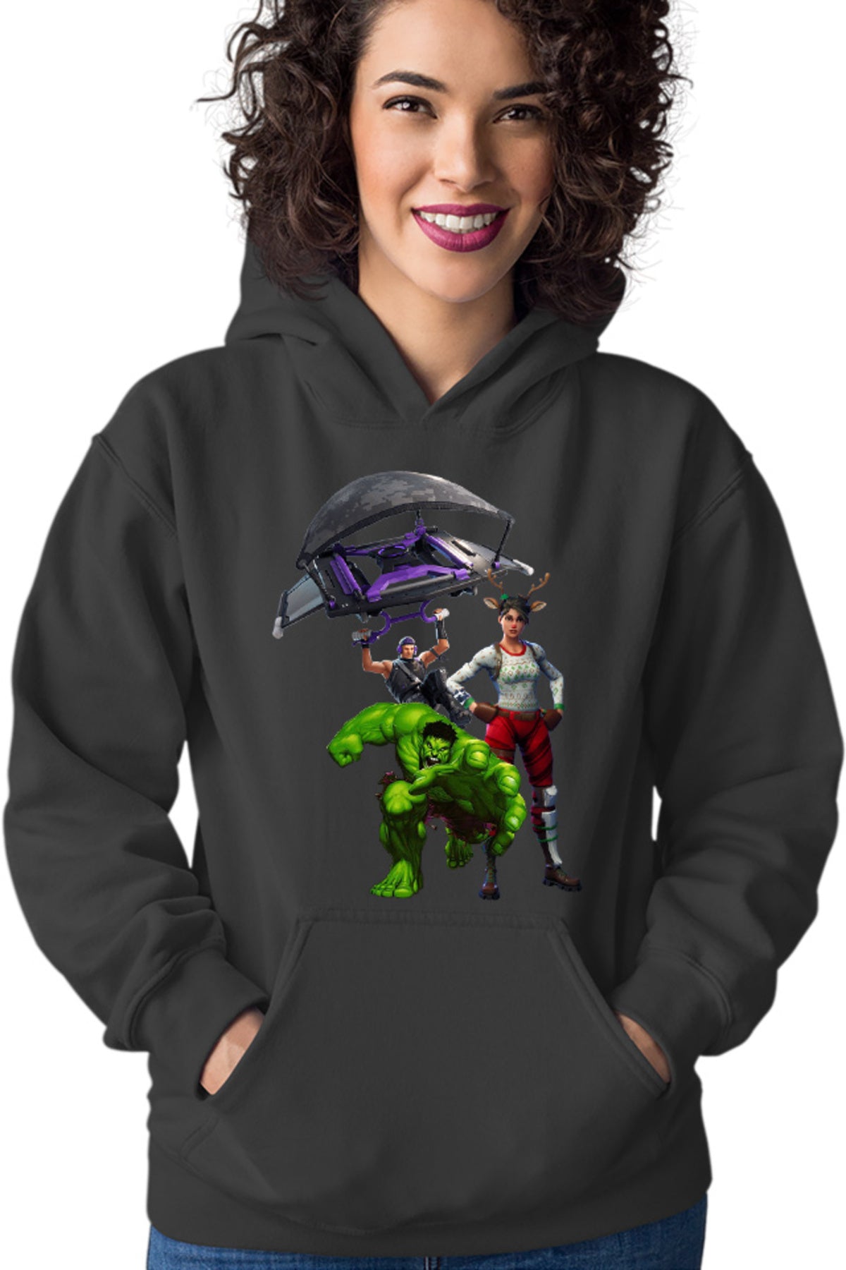 Hanorac dama Hulk Fortnite Jump Parachute America Captain