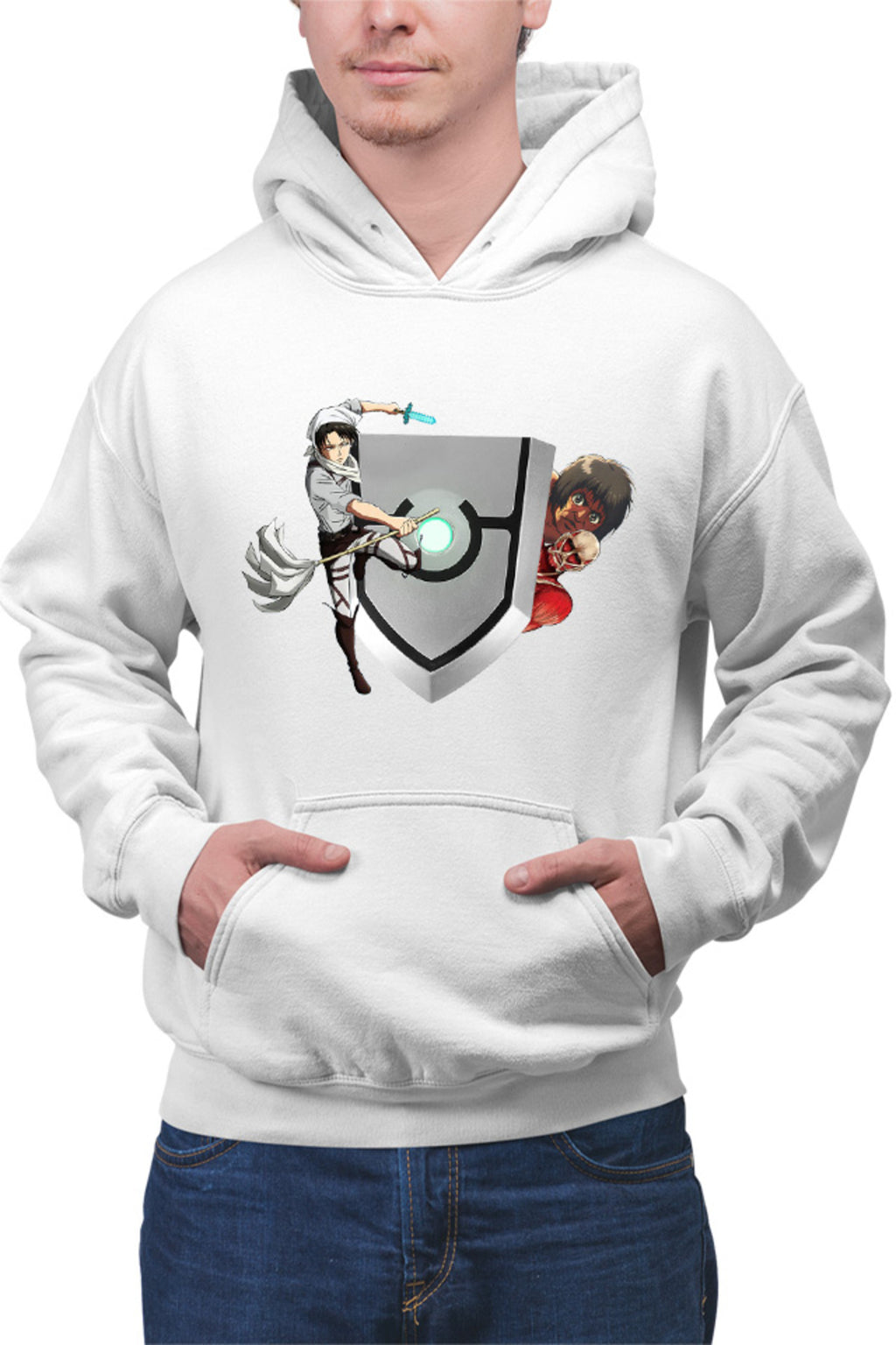 Hanorac barbati Rising of the Shield Hero Levi Attack on Titan Collosal Clean Naofumi