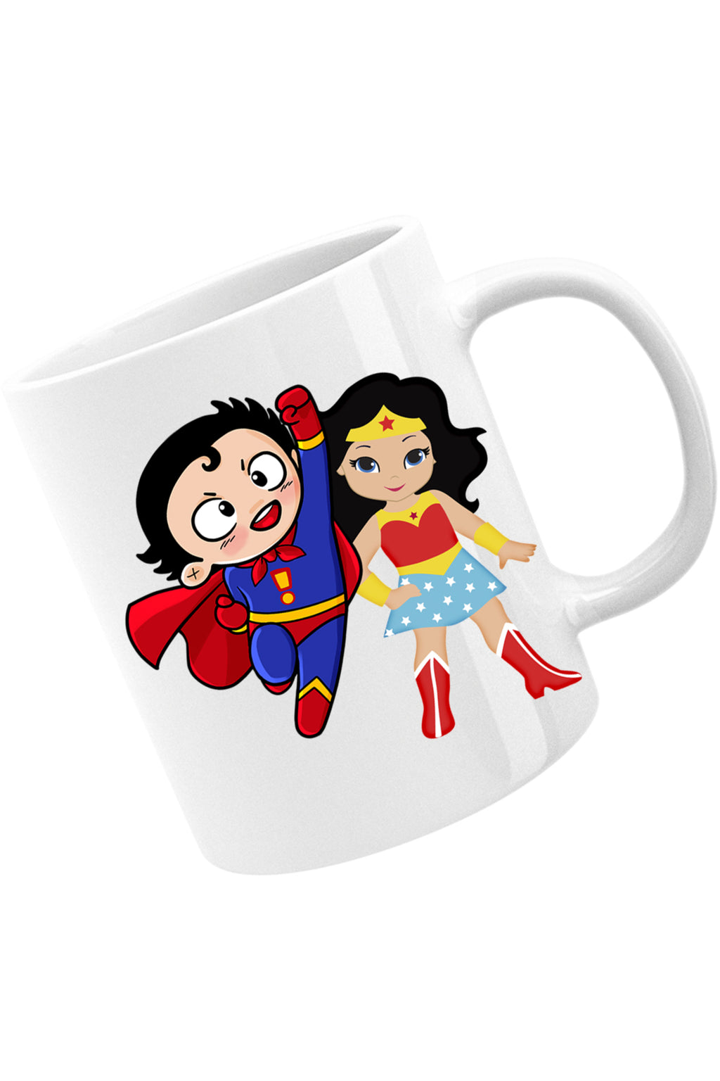 Cana Superman Wonder Woman Cartoon Hero Comics, alba, 330 ml