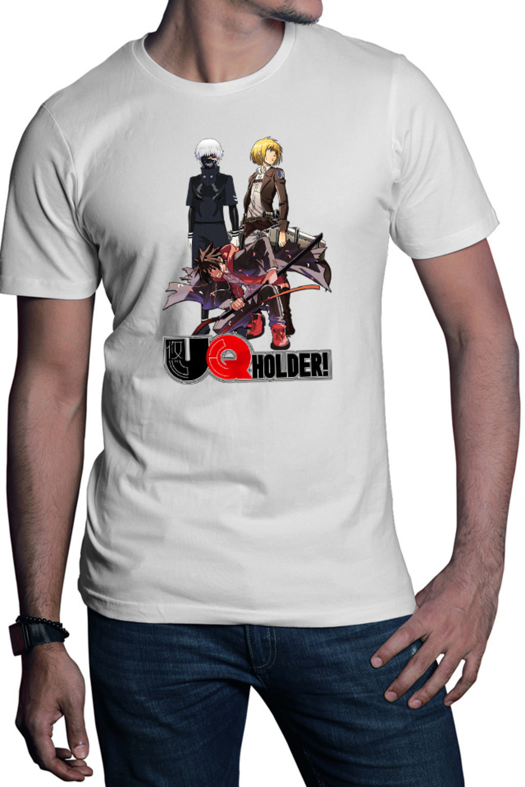 Tricou barbati UQ Holder Touta Demon Samurai Sword Soul Anime Otaku