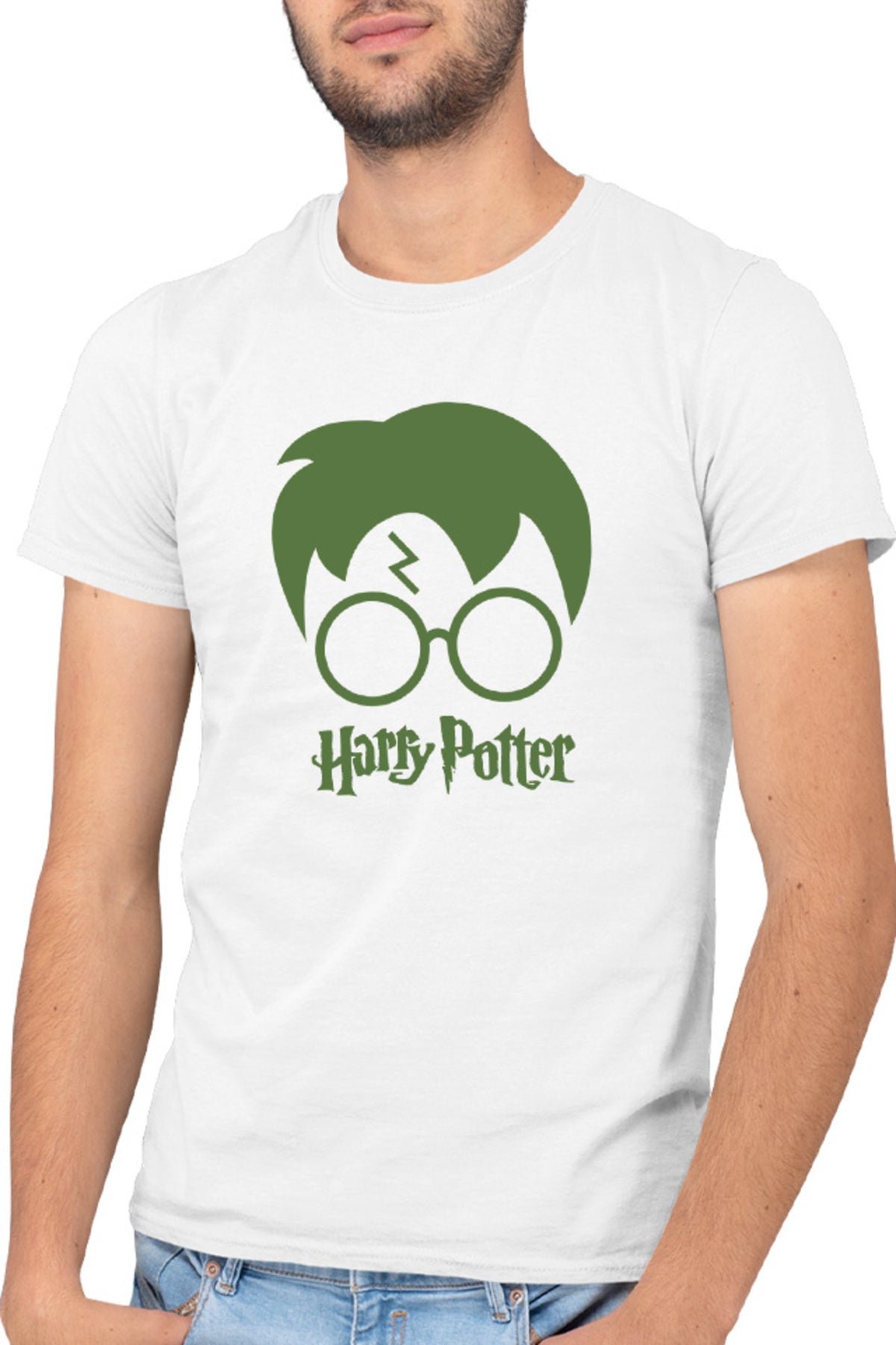 Tricou barbati Harry Potter Logo Hair Style Glasses